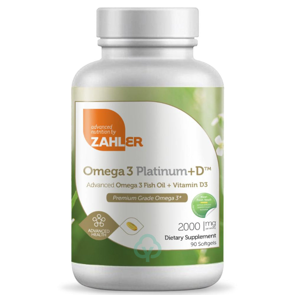 Zahler Omega 3 Platinum+D 90 Softgels Total Wellness