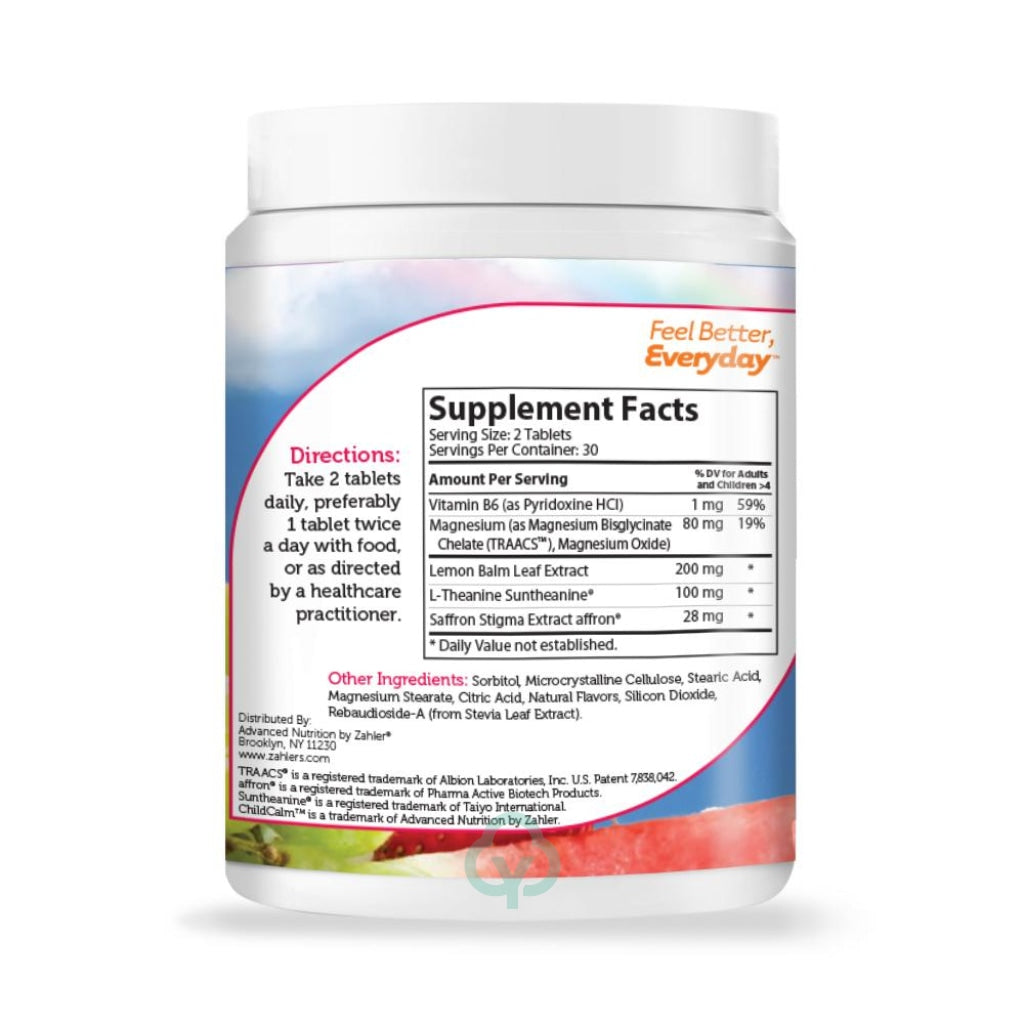 Zahler ChildCalm (60) Chewable Tablets Naturally You