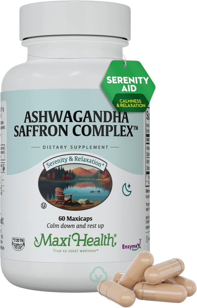 Ashwagandha Saffron Complex 60 Capsules Calm and Mood Support