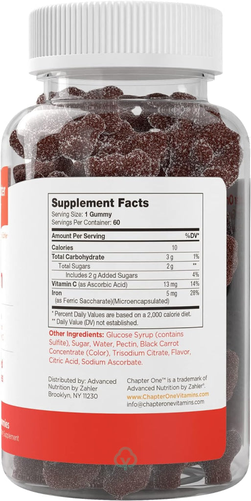 Chapter One Iron Gummies with Vitamin C 60 Count