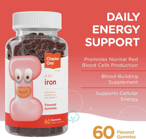 Chapter One Iron Gummies with Vitamin C 60 Count