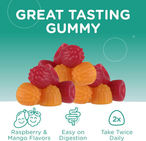 Chapter One Magnesium Gummies for Kids Raspberry and Mango Flavored 60 Count