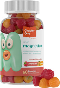 Chapter One Magnesium Gummies for Kids Raspberry and Mango Flavored 60 Count