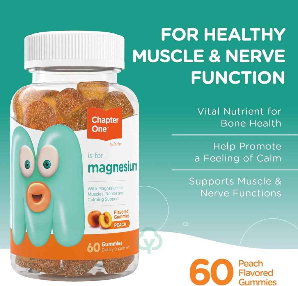 Chapter One Magnesium Gummies Peach 60 Count