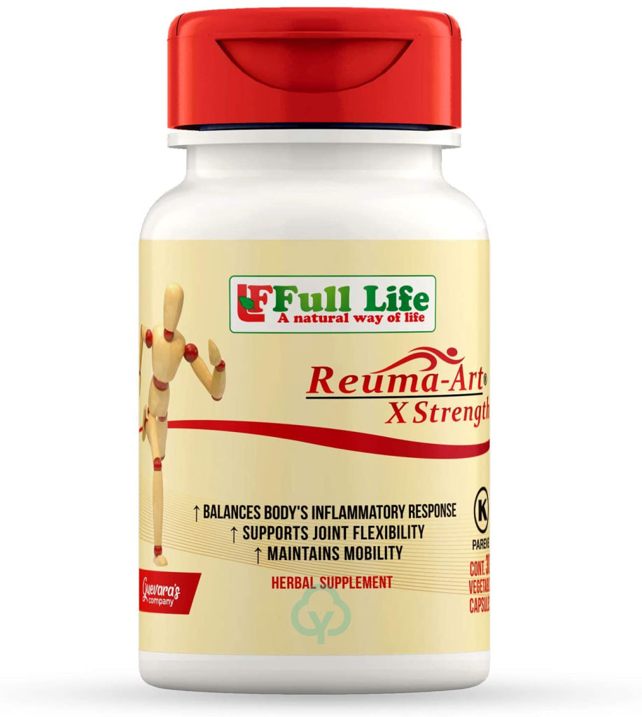 Full Life Reuma-Art X Strength - Extra & Fast Acting Anti-Inflammatory Joint Pain Relief Supplement