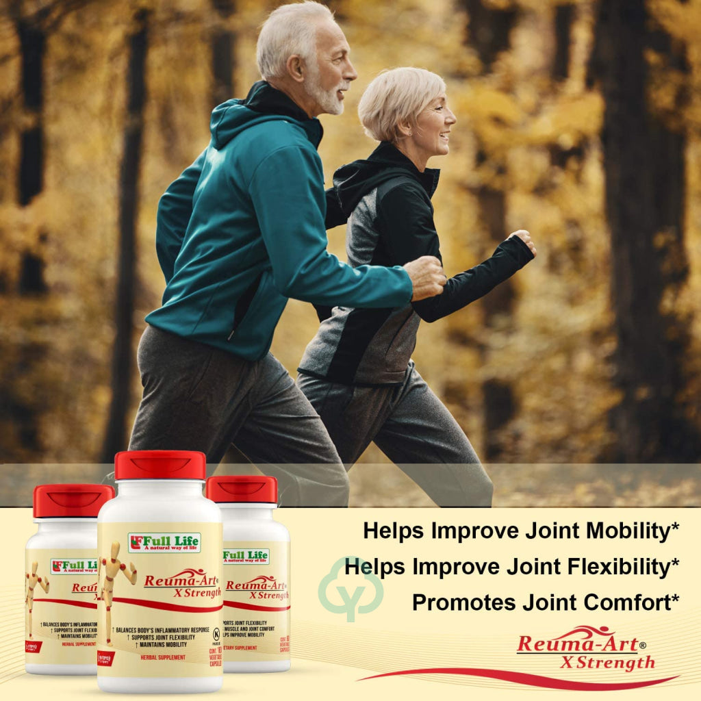 Full Life Reuma-Art X Strength - Extra & Fast Acting Anti-Inflammatory Joint Pain Relief Supplement