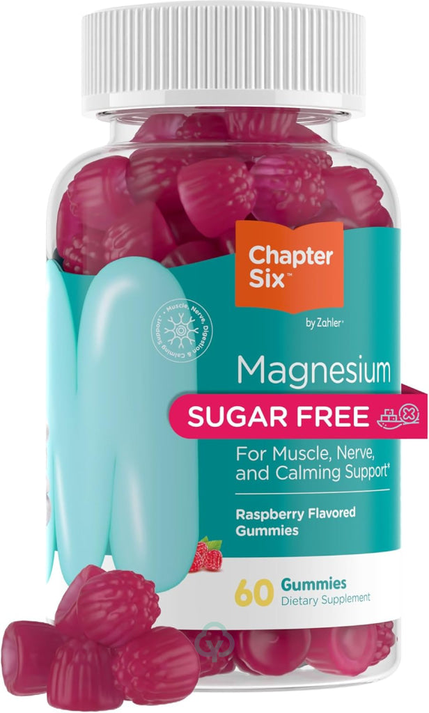 Magnesium Gummies Raspberry Flavor Sugar Free 60 Count