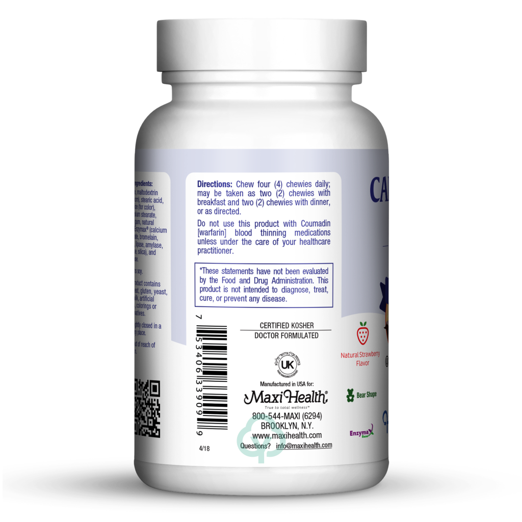Maxi Health Cal K Yums(Strawberry) 90 Chews Bone And Joint