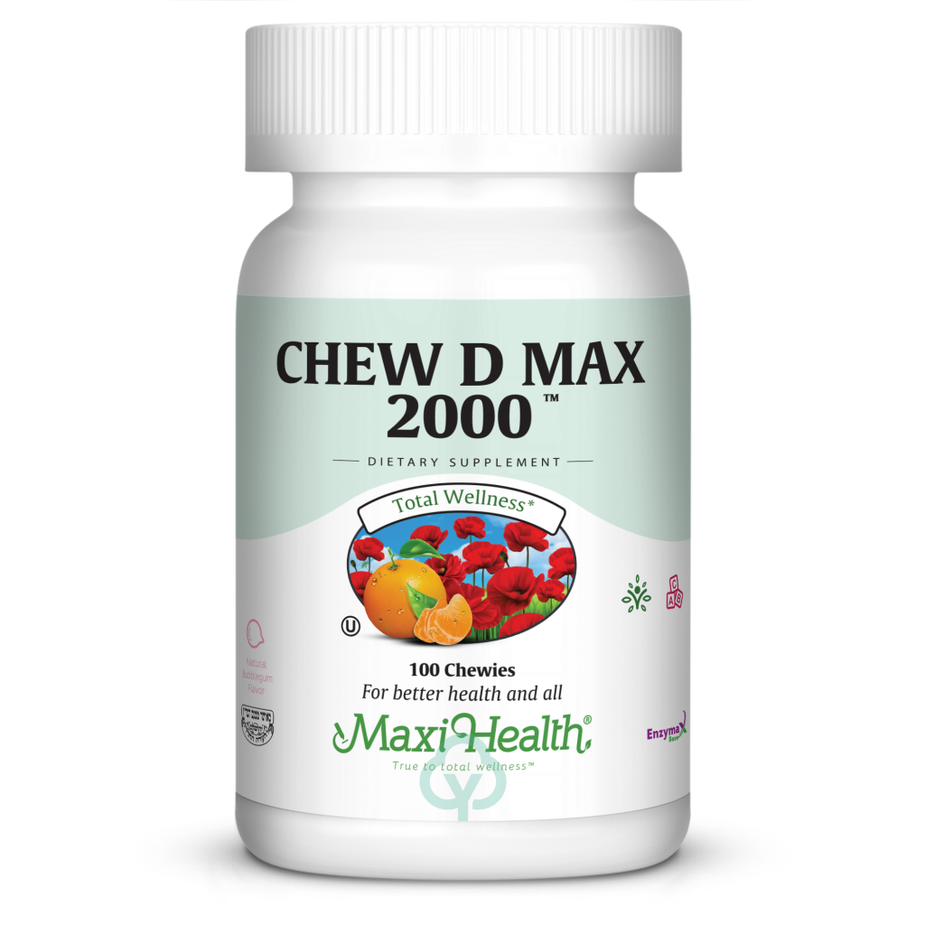 Maxi Health Chew D Max 2000 100 Chews Total Wellness