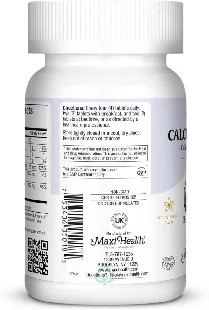 Maxi Health Chewable Calcium Complex 180 Chews Calcium