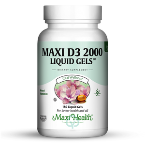 Maxi Health D3 Liquid Gels 2000 Iu 180 Total Wellness