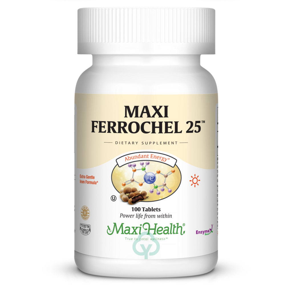 Maxi Health Ferrochel 25 Mg 100 Tabs Abundant Energy