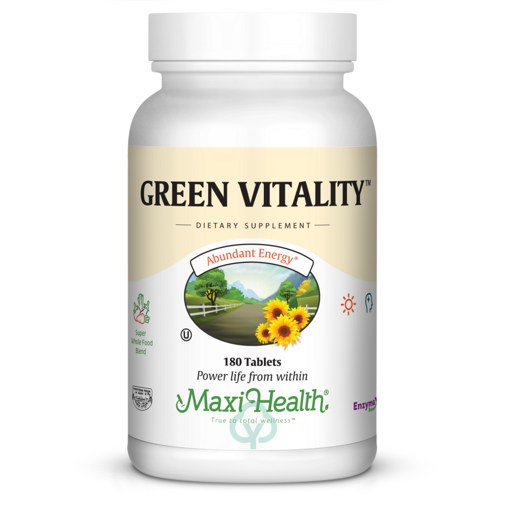 Maxi Health Green Vitality 180 Tabs Abundant Energy