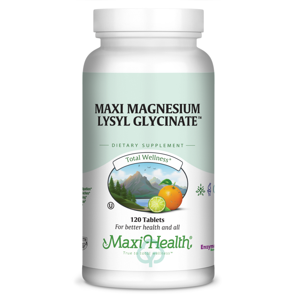 Maxi Health Magnesium Lysyl Glycinate 120 Tabs Total Wellness