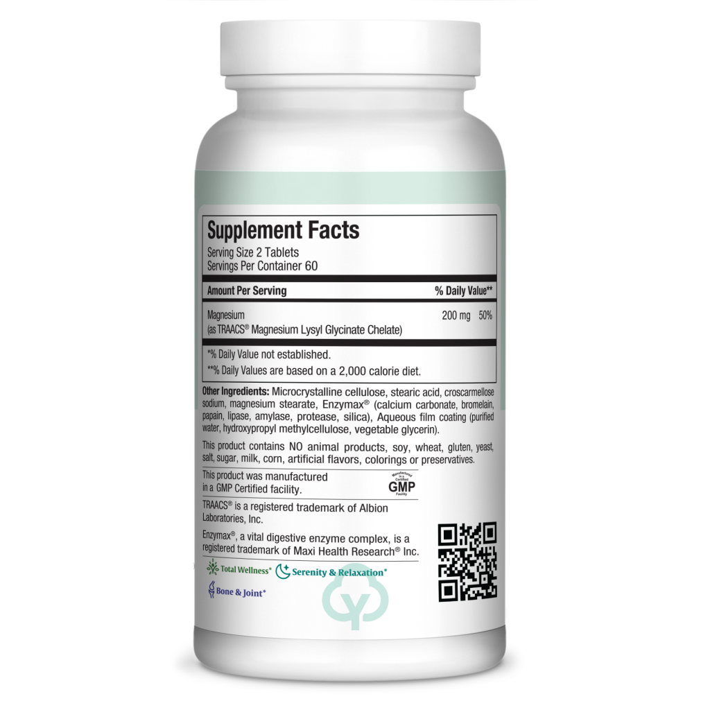 Maxi Health Magnesium Lysyl Glycinate 120 Tabs Total Wellness