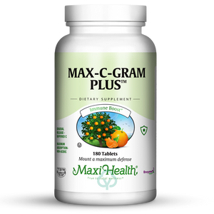 Maxi Health Max C Gram Plus 180 Tabs Immune Support