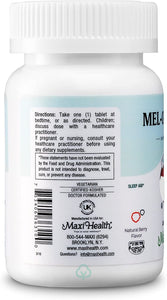 Mel-O-Chew Melatonin For Kids 3Mg Chewable Sleep Aid Tablets Berry Flavor 100 Count White