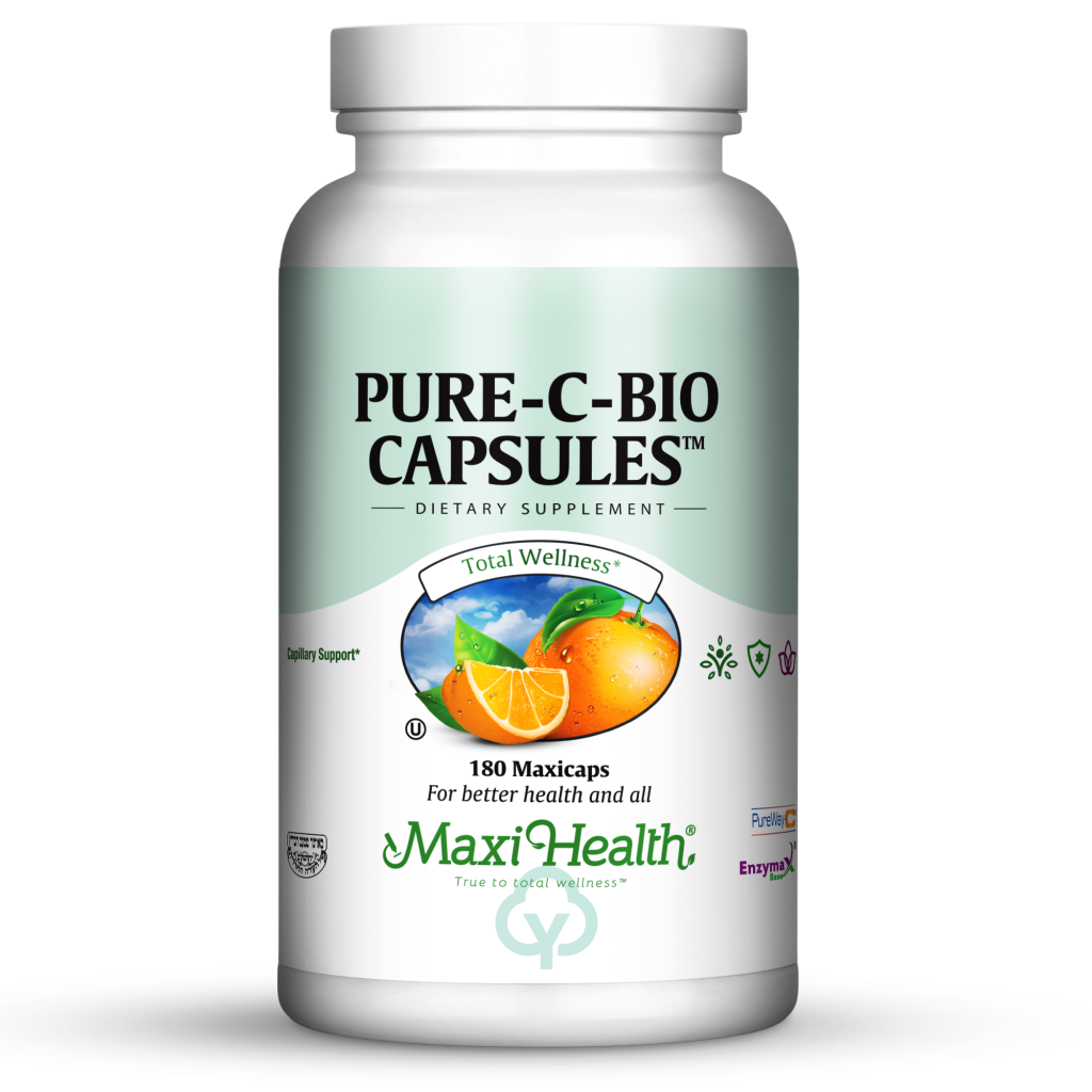 Maxi Health Pure C Bio 600 Capsules 180 Caps Total Wellness