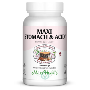 Maxi Health Stomach & Acid 120 Caps (Kosher For Passover) Digestion Absorption