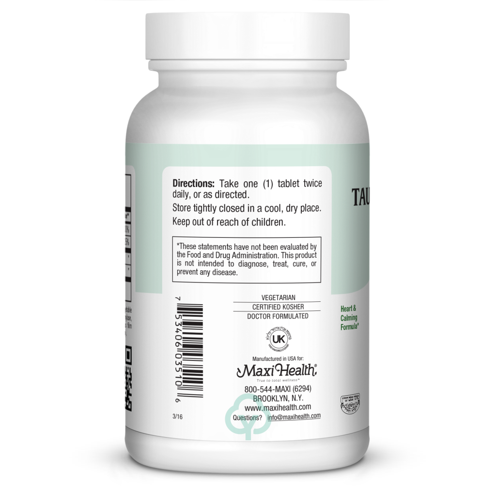 Maxi Health Taurine Magnesium Complex 100 Tabs Heart