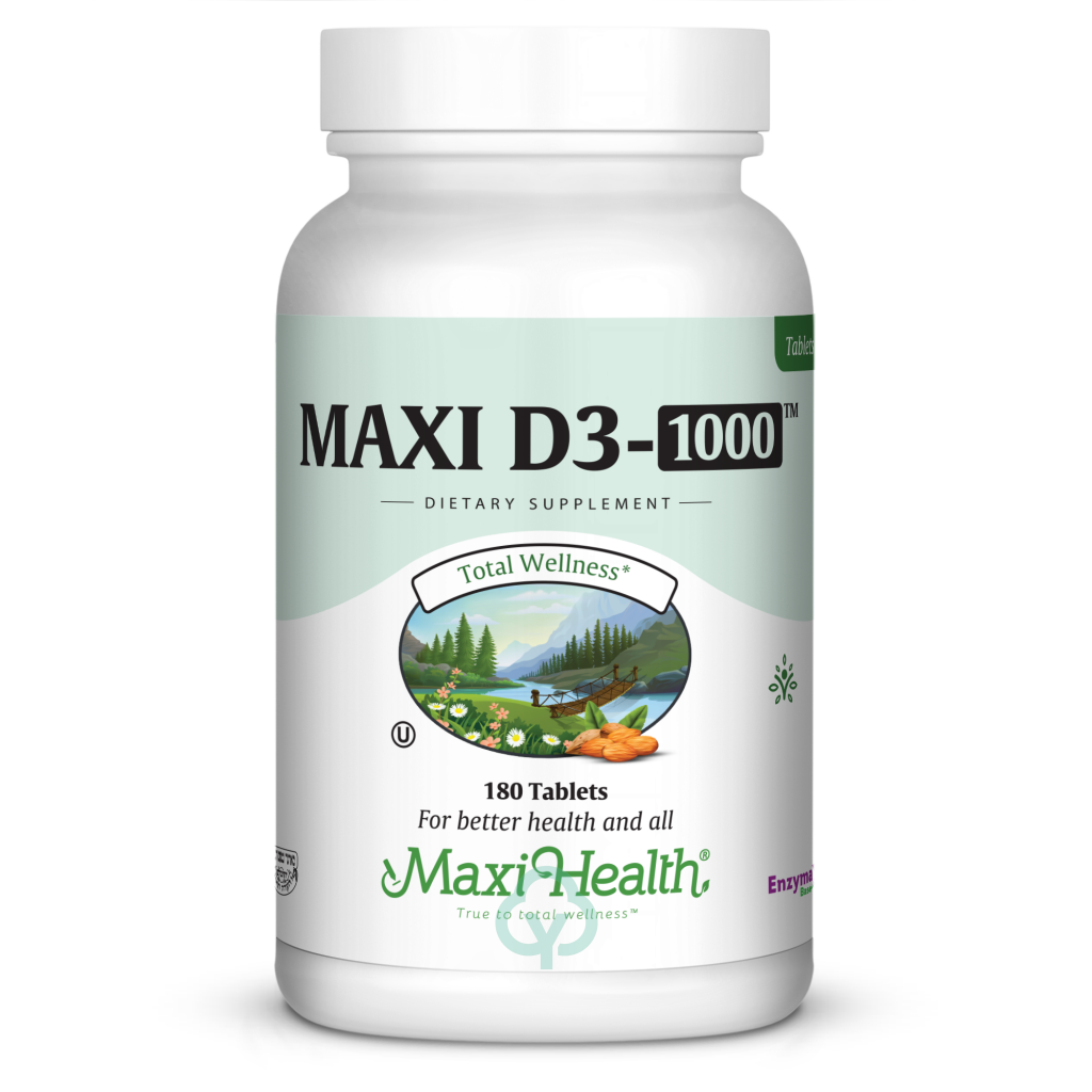 Maxi Health Vitamin D3 1000 Iu Tablets 180 Tabs Total Wellness