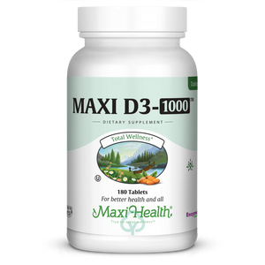 Maxi Health Vitamin D3 1000 Iu Tablets 180 Tabs Total Wellness