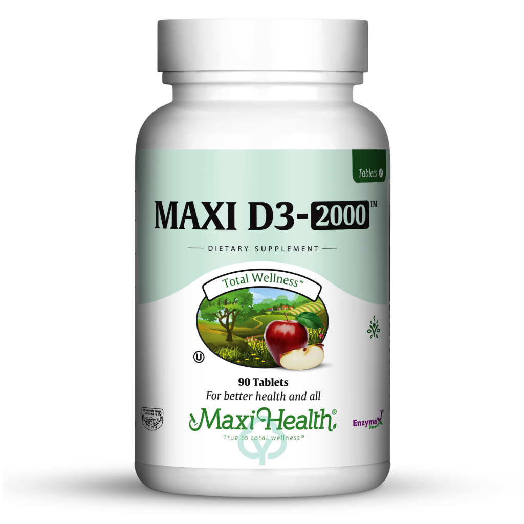 Maxi Health Vitamin D3 2000 Iu Tablets 60 Tabs Total Wellness