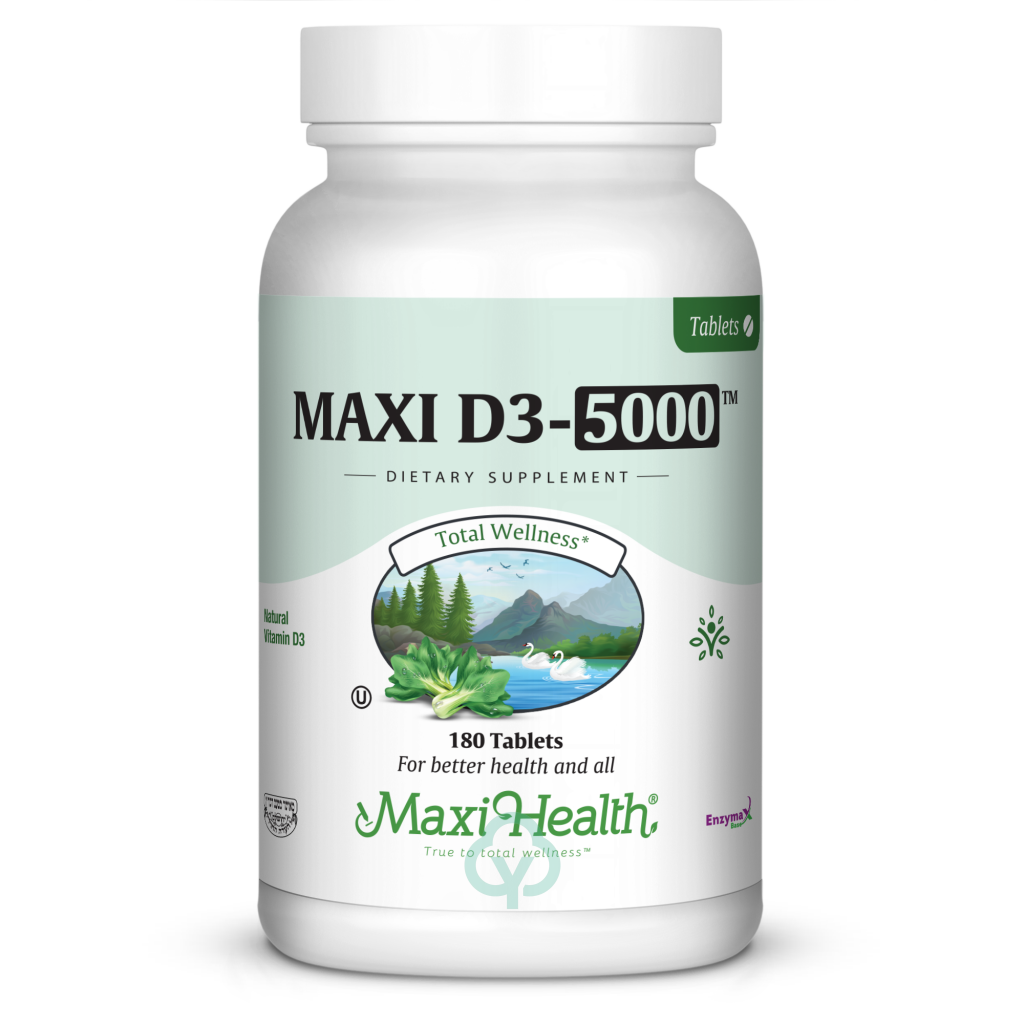 Maxi Health Vitamin D3 5000 Iu Tablets 180 Tabs Total Wellness