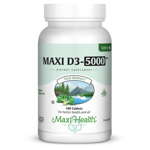 Maxi Health Vitamin D3 5000 Iu Tablets 180 Tabs Total Wellness