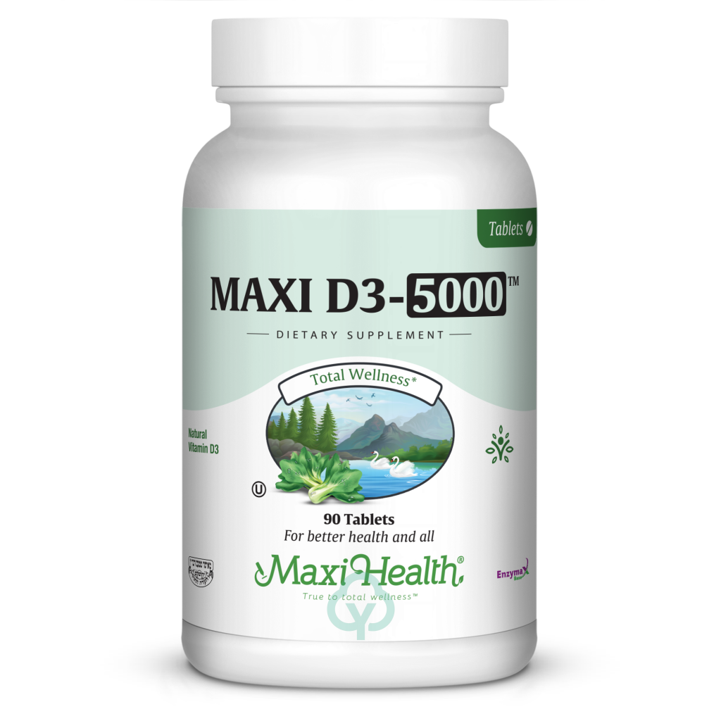 Maxi Health Vitamin D3 5000 Iu Tablets 90 Tabs Total Wellness