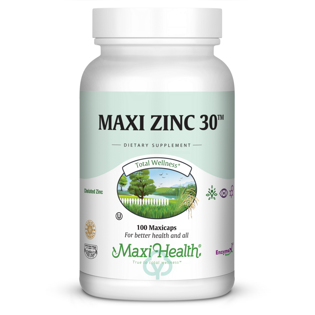 Maxi Health Zinc 30 100 Caps Total Wellness