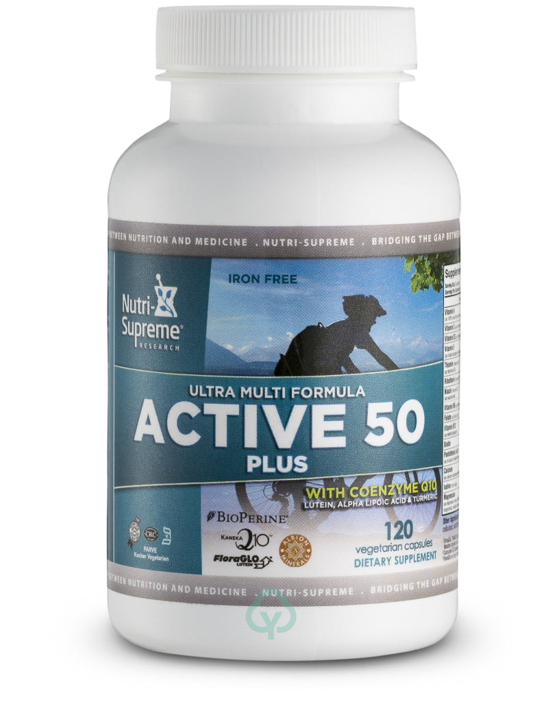 Nutri Supreme Active 50+ 100Mg Coq10 Lutein Ala And Turmeric 120 Veg Capsules Total Wellness
