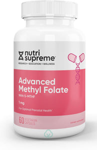 Nutri Supreme (Advanced) Methyl Folate (5-Mthf) 60 Veg Capsules Women’s Health