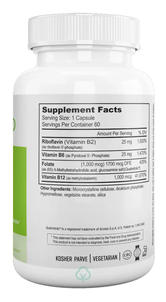 Nutri Supreme B6 B12 & Folate (5 Mthf) 60 Veg Capsules Women’s Health