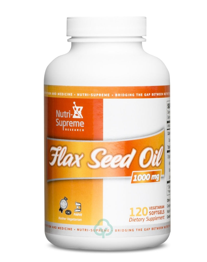 Nutri Supreme Flax Seed Oil 1000 Mg 120 Veg Softgels Total Wellness