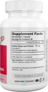 Nutri Supreme Grapeseed Extract Leucoselect 60 Veg Capsules Heart