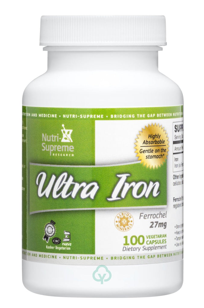 Nutri Supreme Ultra Iron - Ferrochel 27 Mg 100 Veg Capsules