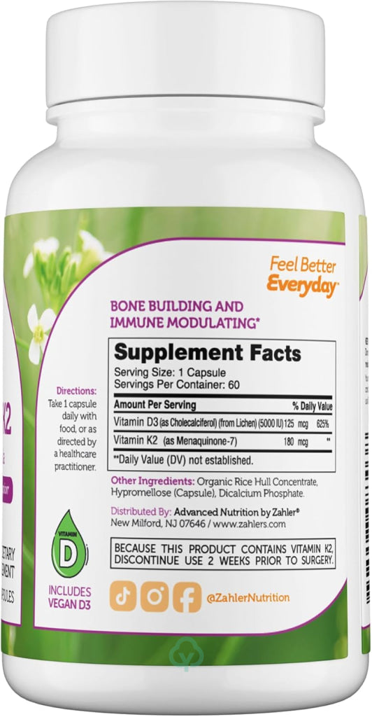 Vitamin D3 & K2 60 Capsules