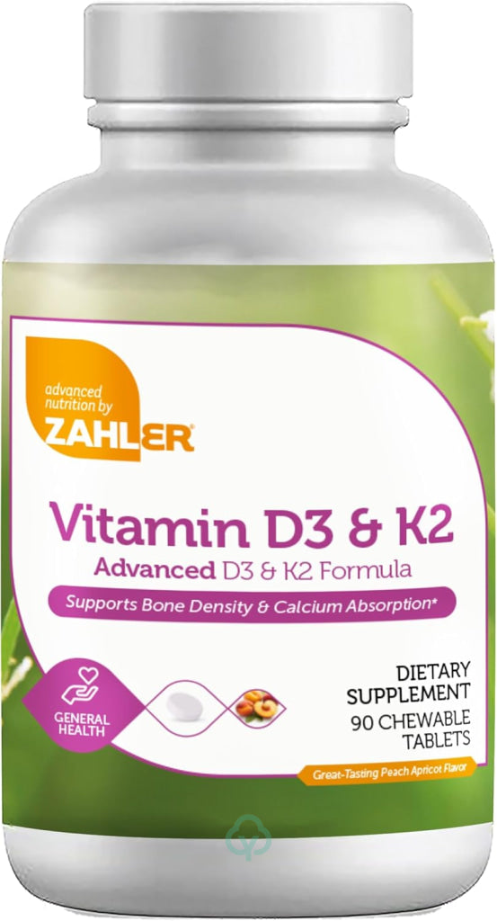 Vitamin D3 & K2 90 Chewable Tablets