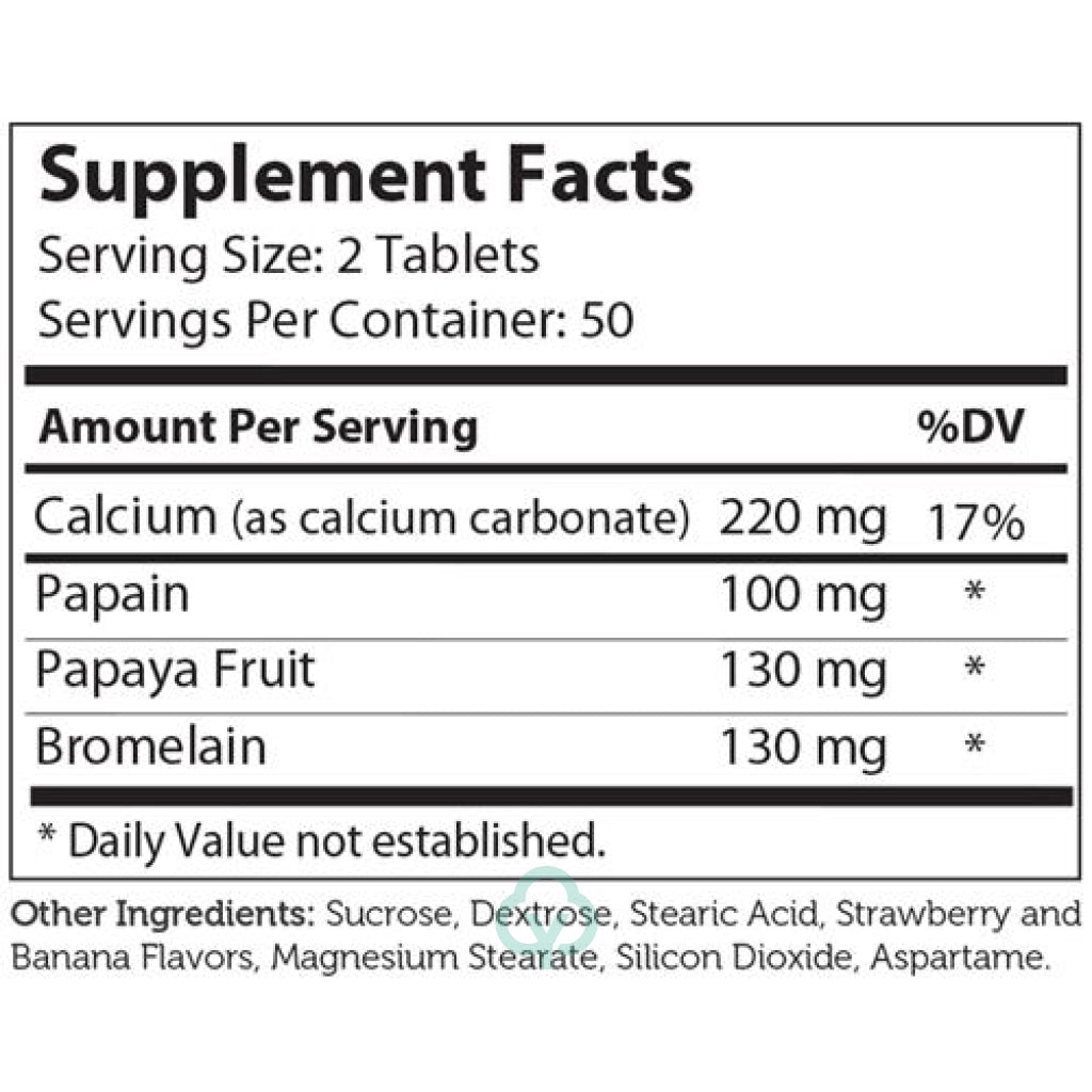 Zahler Aftermeals (100) Chewable Tablets Digestion & Absorption