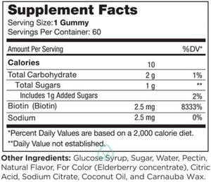 Zahler Chapter One Biotin Gummies 60 Flavored Gummies