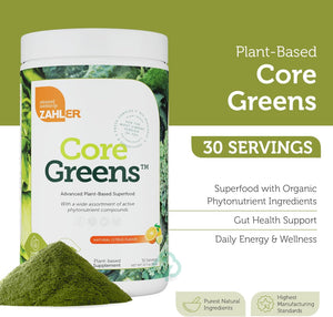 Zahler Core Greens Citrus Powder 12.2 oz