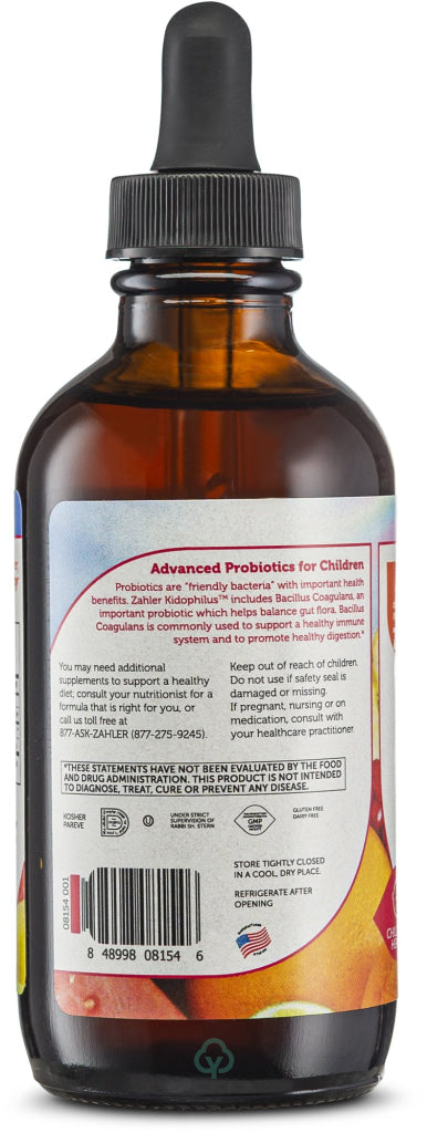 Zahler Kidophilus (4Oz.) 118Ml Liquid Probiotic