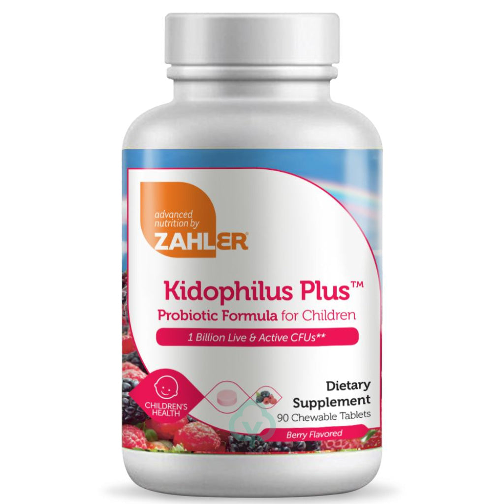 Zahler Kidophilus Plus 90 Chewable Tablets Probiotic