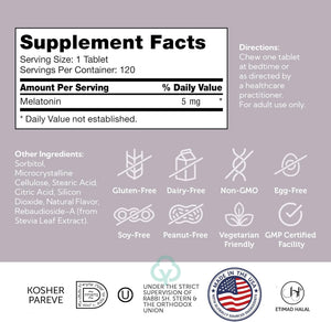 Zahler Melatonin 5mg 120 Tablets