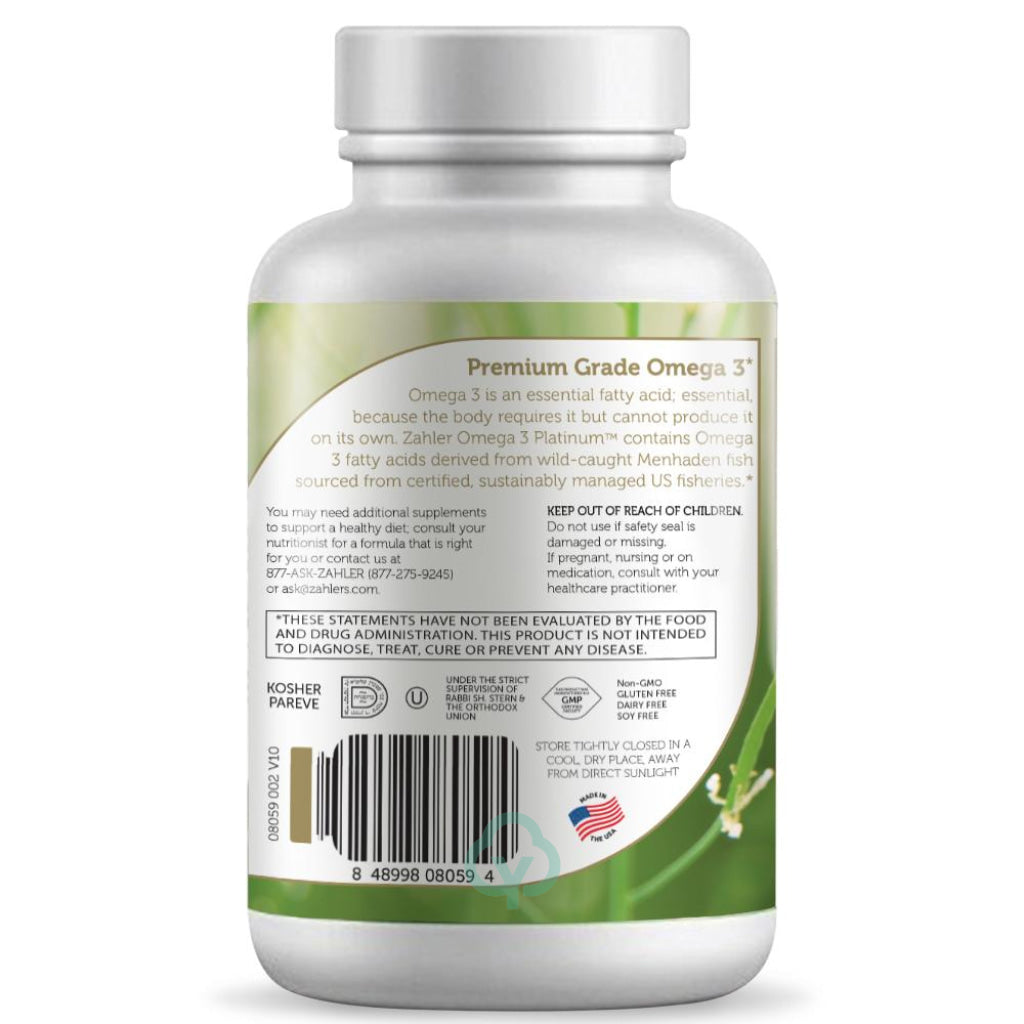 Zahler Omega 3 Platinum Advanced Health