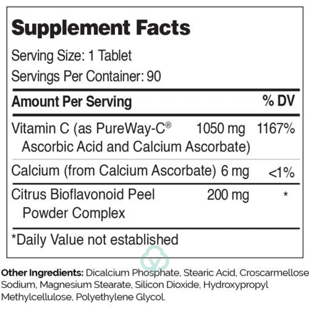 Zahler Pureway-C 1000 Mg (90) Tablets General Health