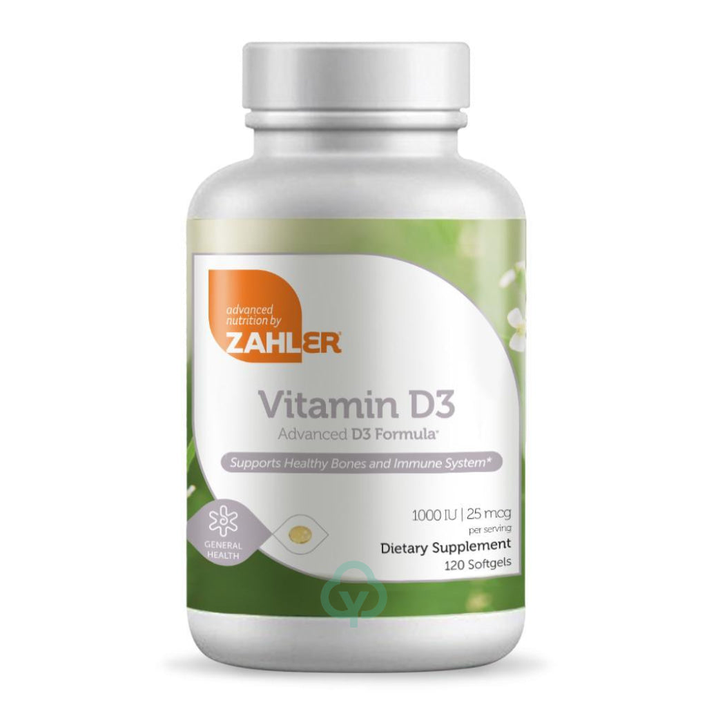 Zahler Vitamin D3 1000 Iu 120 Softgels General Health