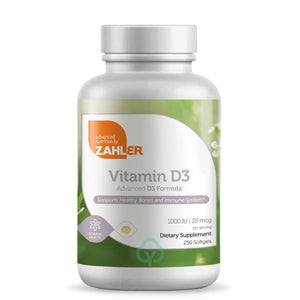 Zahler Vitamin D3 1000 Iu 250 Softgels General Health