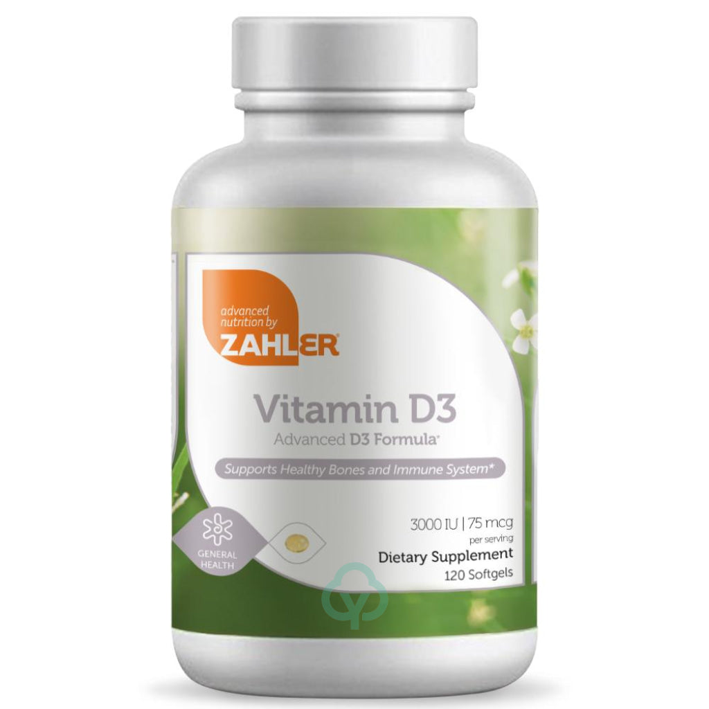 Zahler Vitamin D3 3000 Iu 120 Softgels General Health